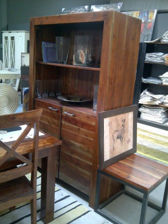 VITRINA ACACIA 100X40X180 CM